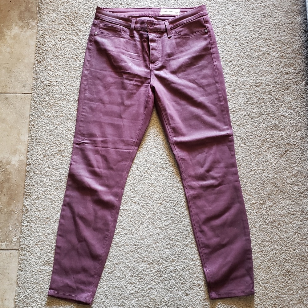 Pistola coated skinny jeans in oxblood